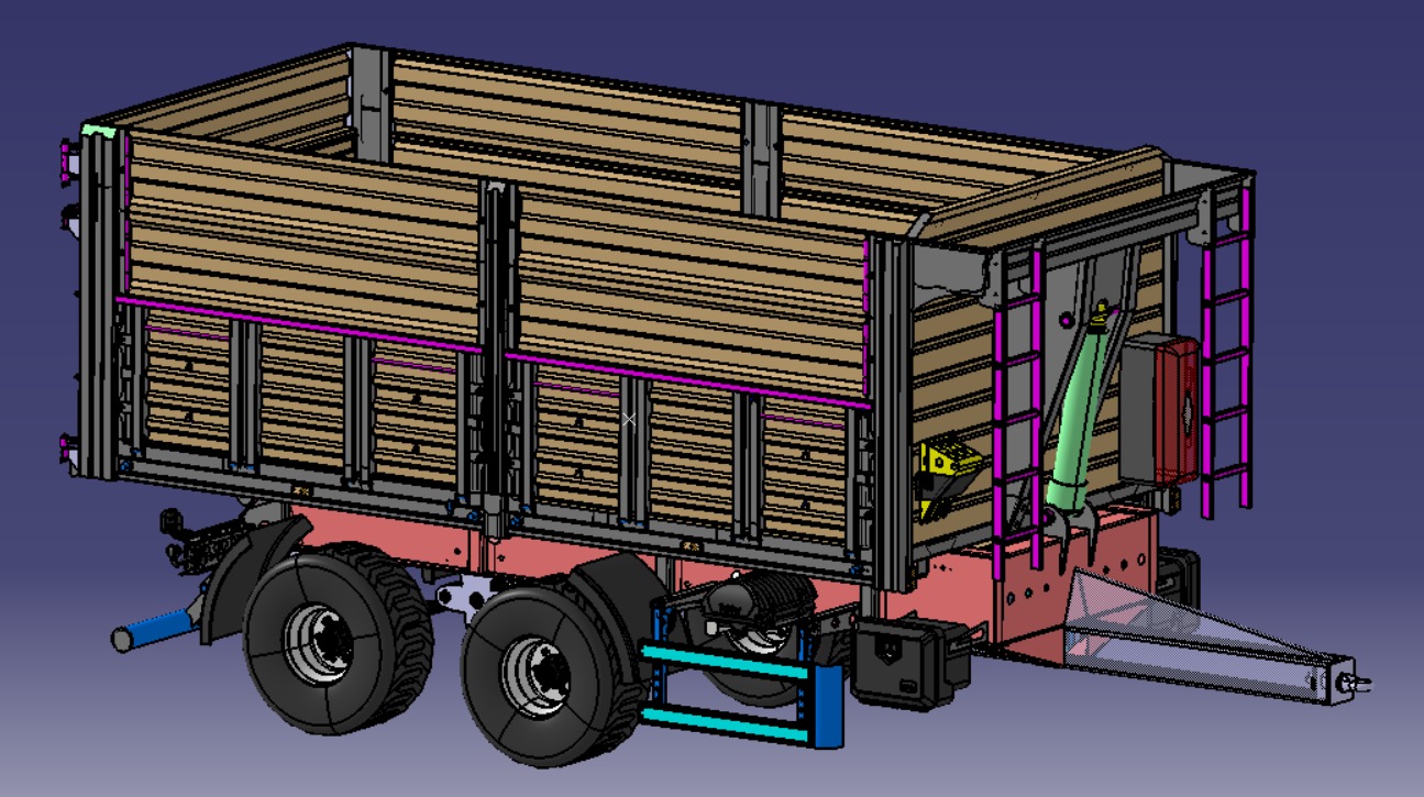 后翻式农用拖车